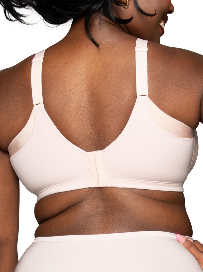 Vanity Fair Beauty Back Full Figure Wirefree Extended Side and Back Smoother Bra 71267, Sheer Quartz, 42B - Image 3